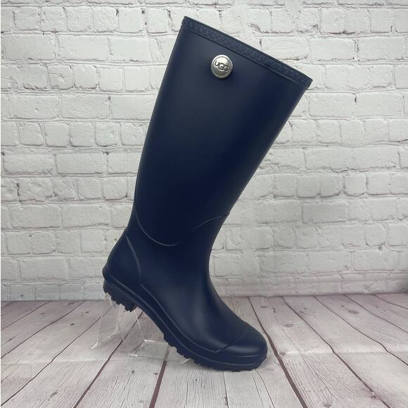 Ugg Shelby Matte Navy Rain Boots Women’s Size 5 (S/N 1098249) - Picture 1 of 11